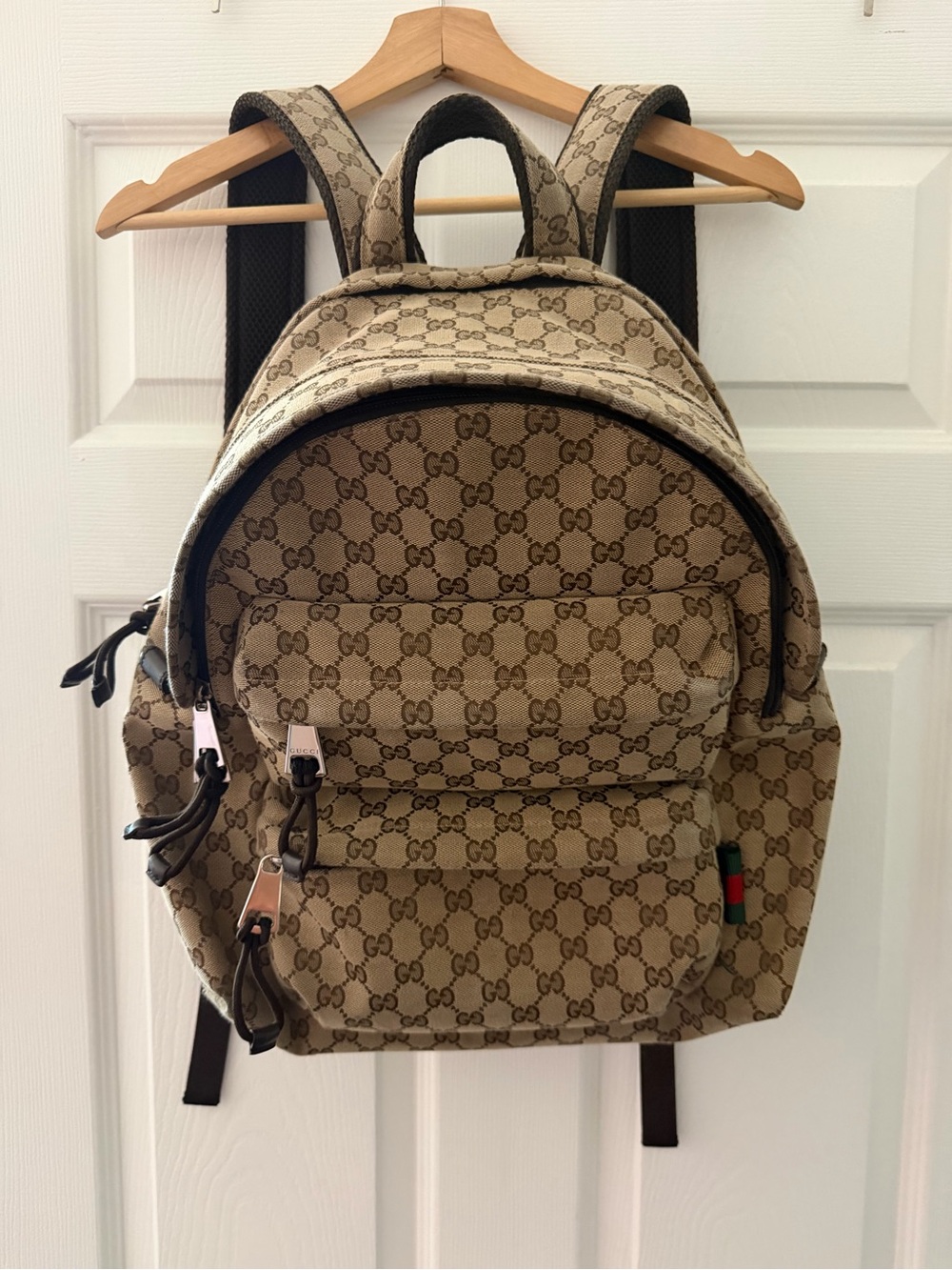 Basically New Gucci GG Monogram Medium Backpack Brown